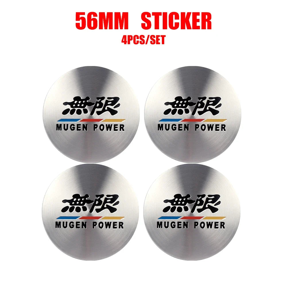 4pcs 56/58/60/69mm Car Wheel Center Hub Caps Accessories For Honda Type R Type S VTEC DOHC Modulo Vezel Legend Si RR Insight