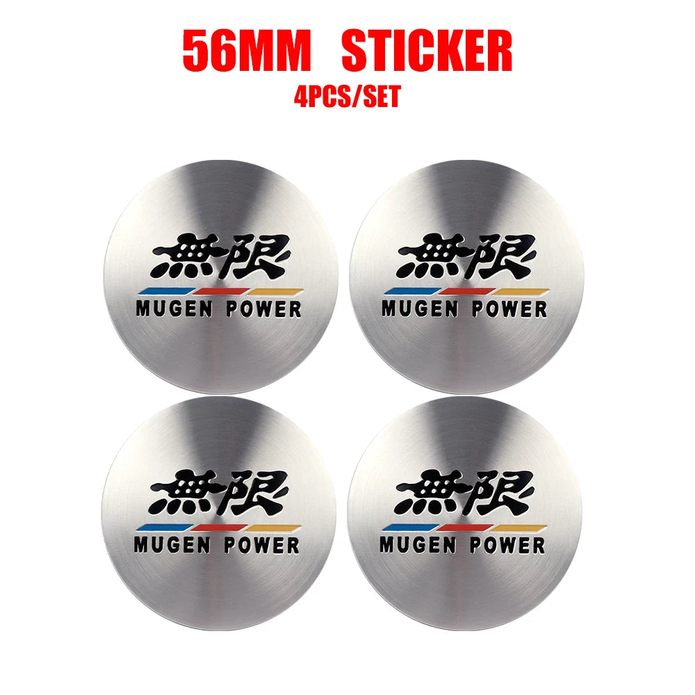 4pcs 56/58/60/69mm Car Wheel Center Hub Caps Accessories For Honda Type R Type S VTEC DOHC Modulo Vezel Legend Si RR Insight