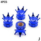 4PCS Crown Style Tire Valve Stem Caps, Air Caps Cover, Aluminum Alloy Dustproof And Waterproof Valve Caps Cover For All Toyota