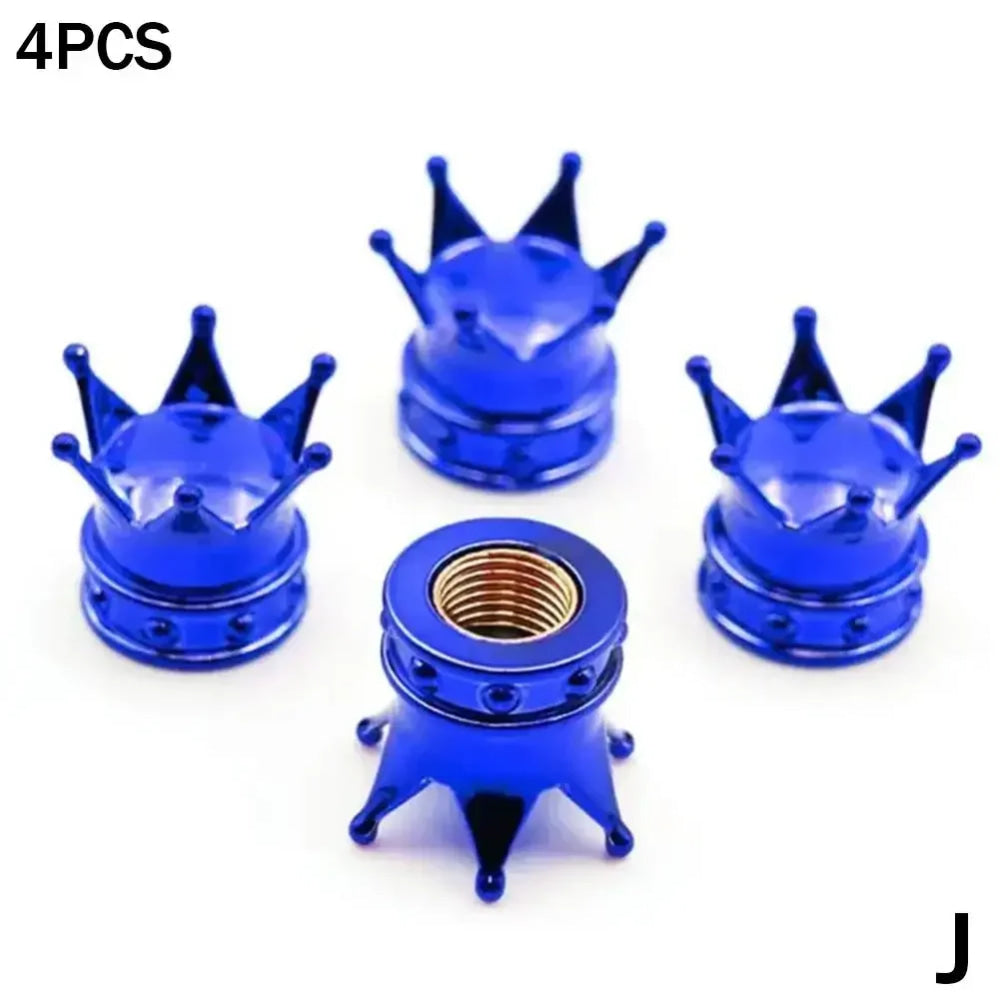 4PCS Crown Style Tire Valve Stem Caps, Air Caps Cover, Aluminum Alloy Dustproof And Waterproof Valve Caps Cover For All Toyota