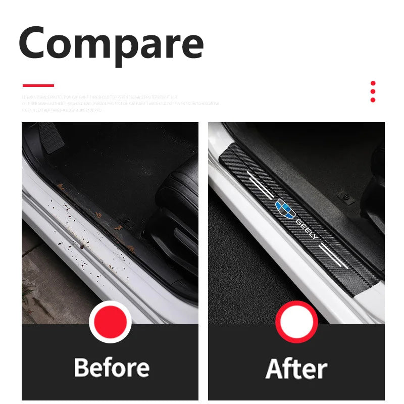 Car Door Sill Carbon Fiber Threshold Trunk Bumper Stickers Protector Strips for BMW X1 X3 3 5 Series G30 G20 G32 G11 Accessoies