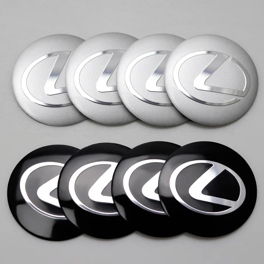 4Pcs 56MM Car Emblem Wheel Center Cover Hub Sticker Accessories For Lexus FSPORT ES RX NX LS UX LM LX GX LC RZ IS CT GS RC HS SC