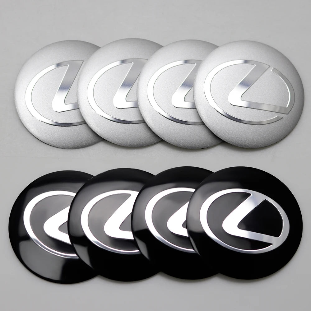 4Pcs 56MM Car Emblem Wheel Center Cover Hub Sticker Accessories For Lexus FSPORT ES RX NX LS UX LM LX GX LC RZ IS CT GS RC HS SC