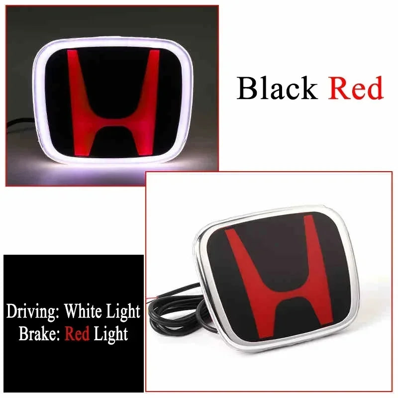 For Honda Accord Civic Odyssey CRV Inspire Amaze Vezel PMMA LED Car Emblem Sticker Front Rear Trunk Light Badge Accessories