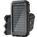 Banco de energía solar de 38800 mAh con cable incorporado, fuente de alimentación móvil universal liviana y de gran capacidad para teléfonos móviles