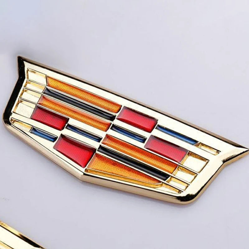 Car C-Pillar Rear Trunk Decorative Emblem Sticker, Anti-scratch Exterior Accessory for Cadillac XT5 CT4 ATSL XTS SRX Escalade