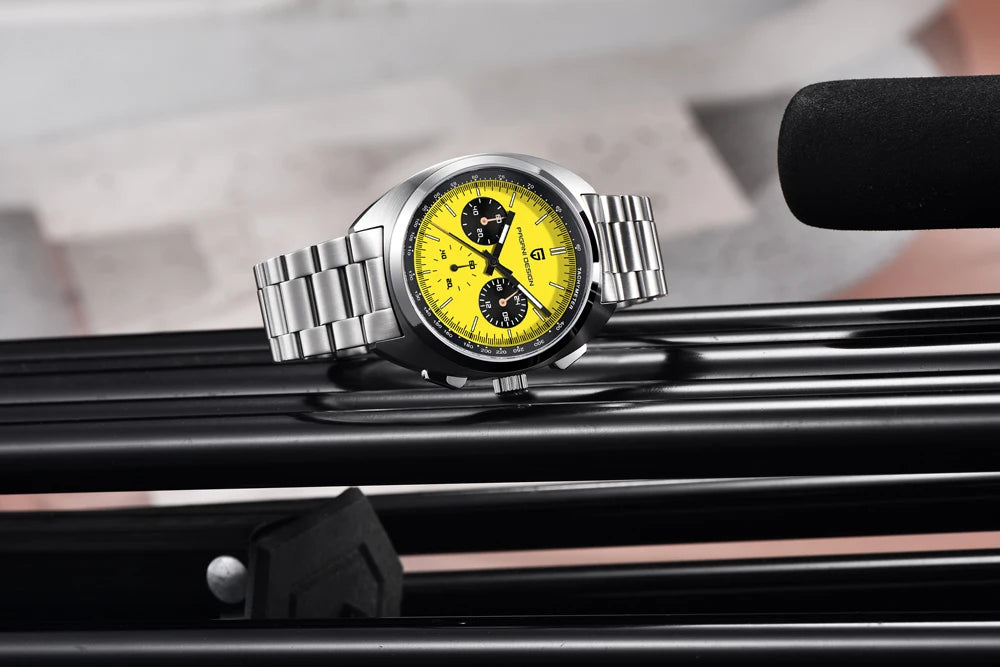 PAGANI DESIGN Panda Mens Watches Quartz Luxury Watch For Men Chronograph VK63 Wristwatches AR Sapphire Waterproof Luminous Clock