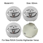 4Pcs 57/62mm Car Wheel Center Hub Cap Rim Cover For Toyota Corolla RAV4 LEVIN Yaris C-HR Camry Prado Prius Car Auto Accessories