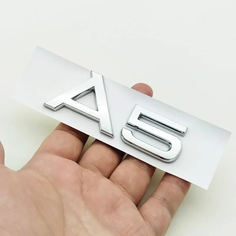 3D ABS cromo negro Logo A1 A2 A3 A4 A5 A6 A7 A8 emblema coche insignia para maletero pegatinas para Audi Auto accesorios decorativos