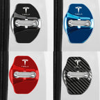 4pcs Metal Auto Door Lock Protective Cover Car Styling auto Accessaries sticker For Tesla model 3 model X Y