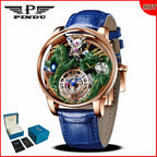 PINDU Design 2025 NEW Men Watch Diamond TourbillionTop Brand Luxury Astronomia Quartz Watch Men sapphire glass waterproof Watch