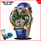 PINDU Design 2025 NEW Men Watch Diamond TourbillionTop Brand Luxury Astronomia Quartz Watch Men sapphire glass waterproof Watch