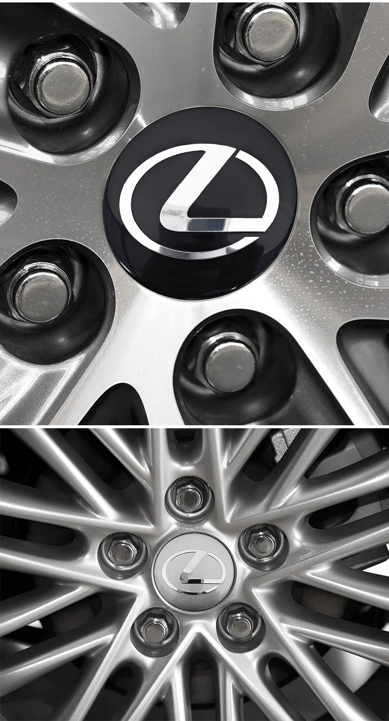 56mm 60mm 65mm Car Wheel Center Emblem Hub Caps Stickers For Lexus RX300 IS200 IS250 ES350 Ct200h UX250h NX300h RX350 ES300h LBX