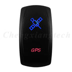 Waterproof 5 Pins SPST On/Off Rocker Switch Blue & Red Led 20A/12V 10A/24V Toggle Switch GPS for Cars,Trucks, RVs, Boats