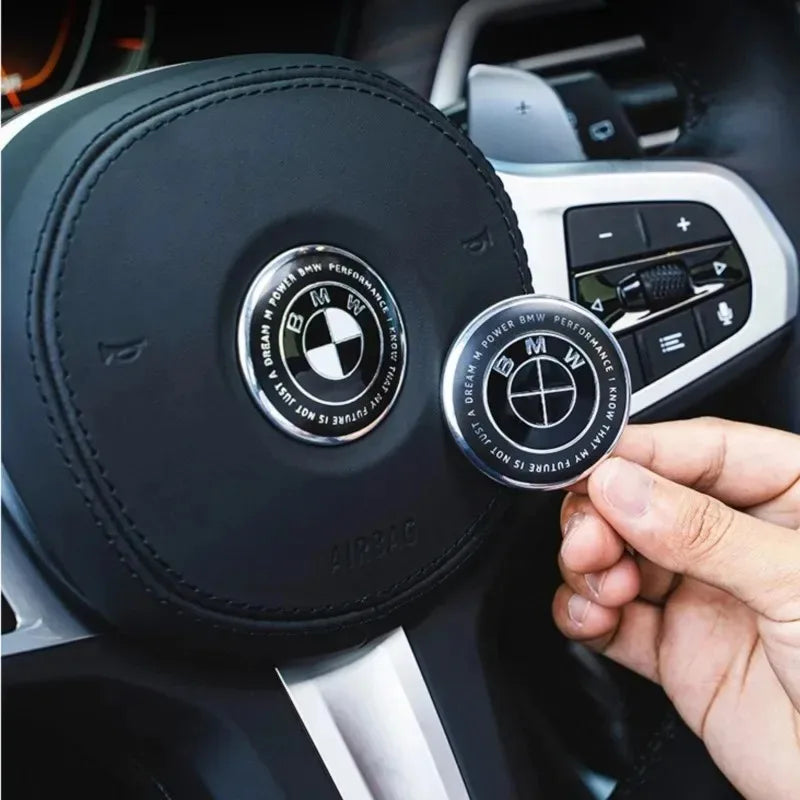 1/4/7pcs 81 72 46 56 68mm Car Front Rear Logo Wheel Hub Center Cover Steering Wheel Center Stickers For BMW X1 X3 X5 X6 E46 E90