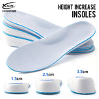 Plantillas de espuma viscoelástica para aumento de altura, almohadillas para zapatos, talla 35-46, 1,5/2,5/3,5 cm, para hombre y mujer