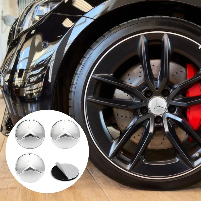 4Pcs 56mm 60mm 65MM Car Wheel Hub Cap Center Sticker Emblem Badge Decal Accessory For Mercedes Benz AMG class W206 W205 W203 GLC