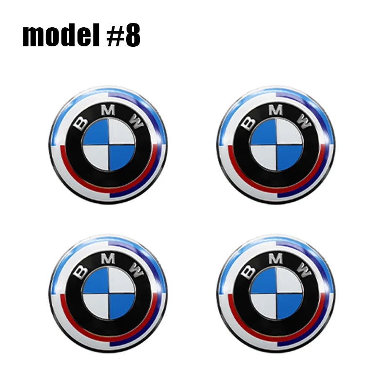 4Pcs 56mm 60mm 65mm Car Wheel Tire Center Emblem Decal For BMW M E90 E60 E46 E39 F10 E87 X3 X4 X1 G30 G20 Cover Hub Caps Sticker