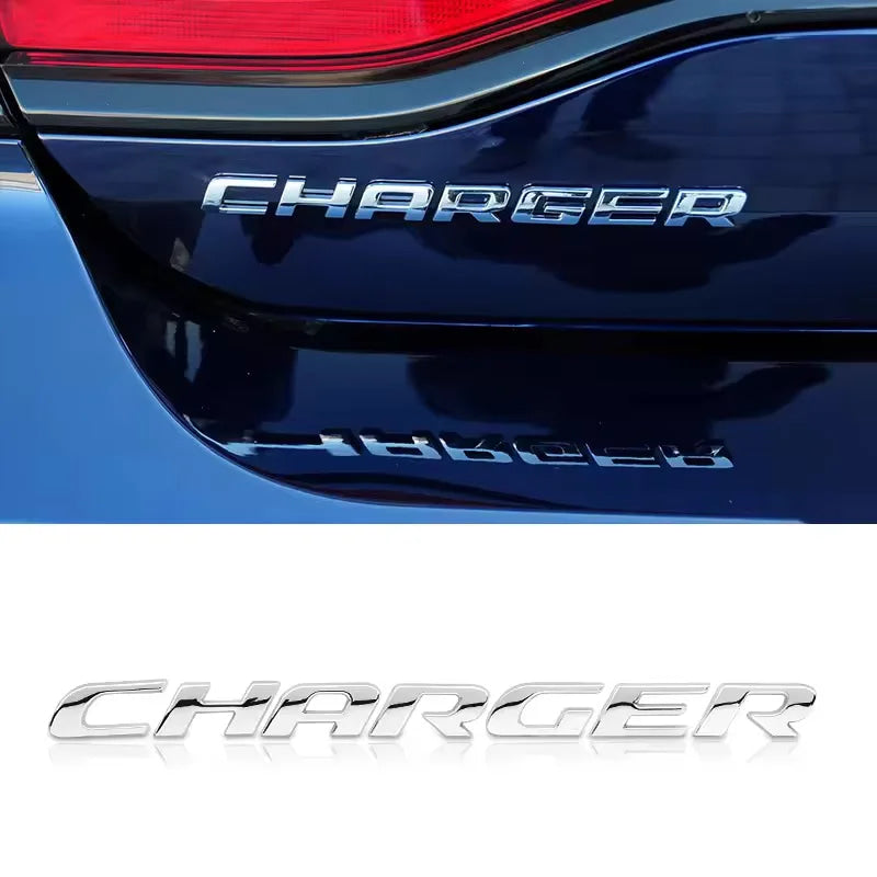 1PC 3D ABS Car Letter Logo Sticker Tail Bumper Badge Auto Rear Trunk Emblem Decals Accessories For Dodge Charger Caliber Journey