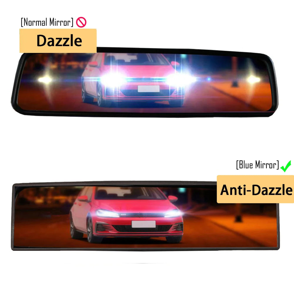Universal Anti glare Wide Angle Convex Rearview Mirror Car Interior Rear View Baby Child Seat Watch Blue Sun Visor Goggle Safety