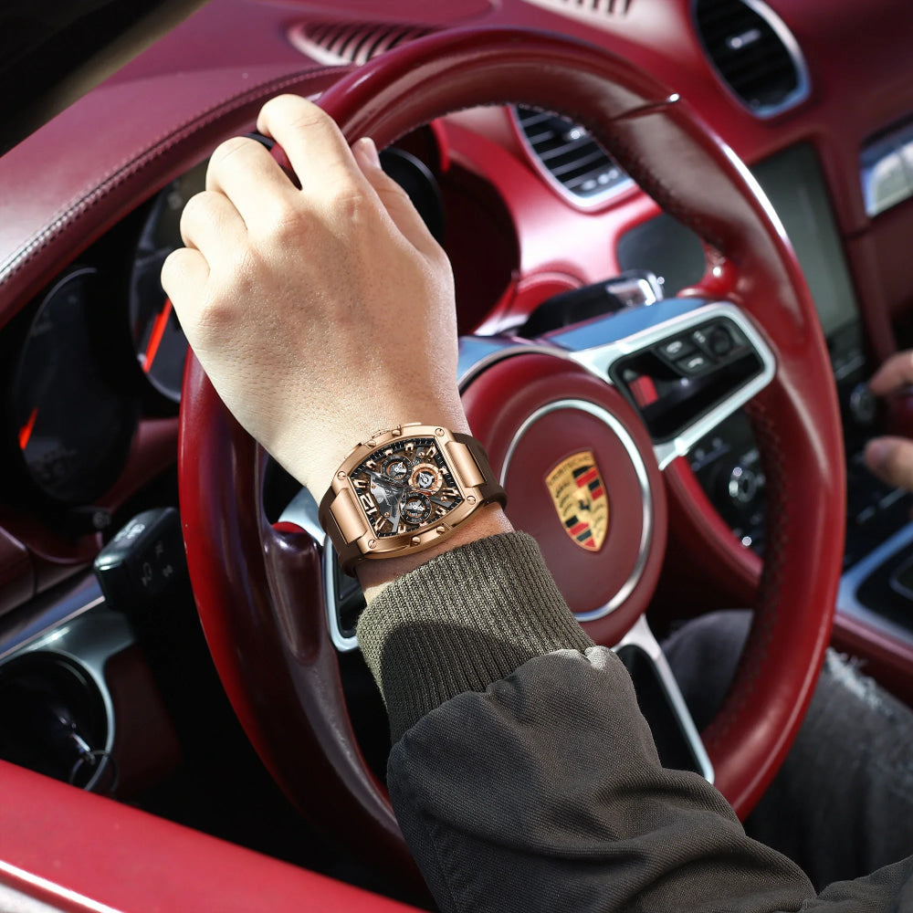 POEDAGAR Fashion Military Men's Watches Luminous Waterproof Date Sports Male Clock Chronograph Silicone Quartz Luxury Wristwatch