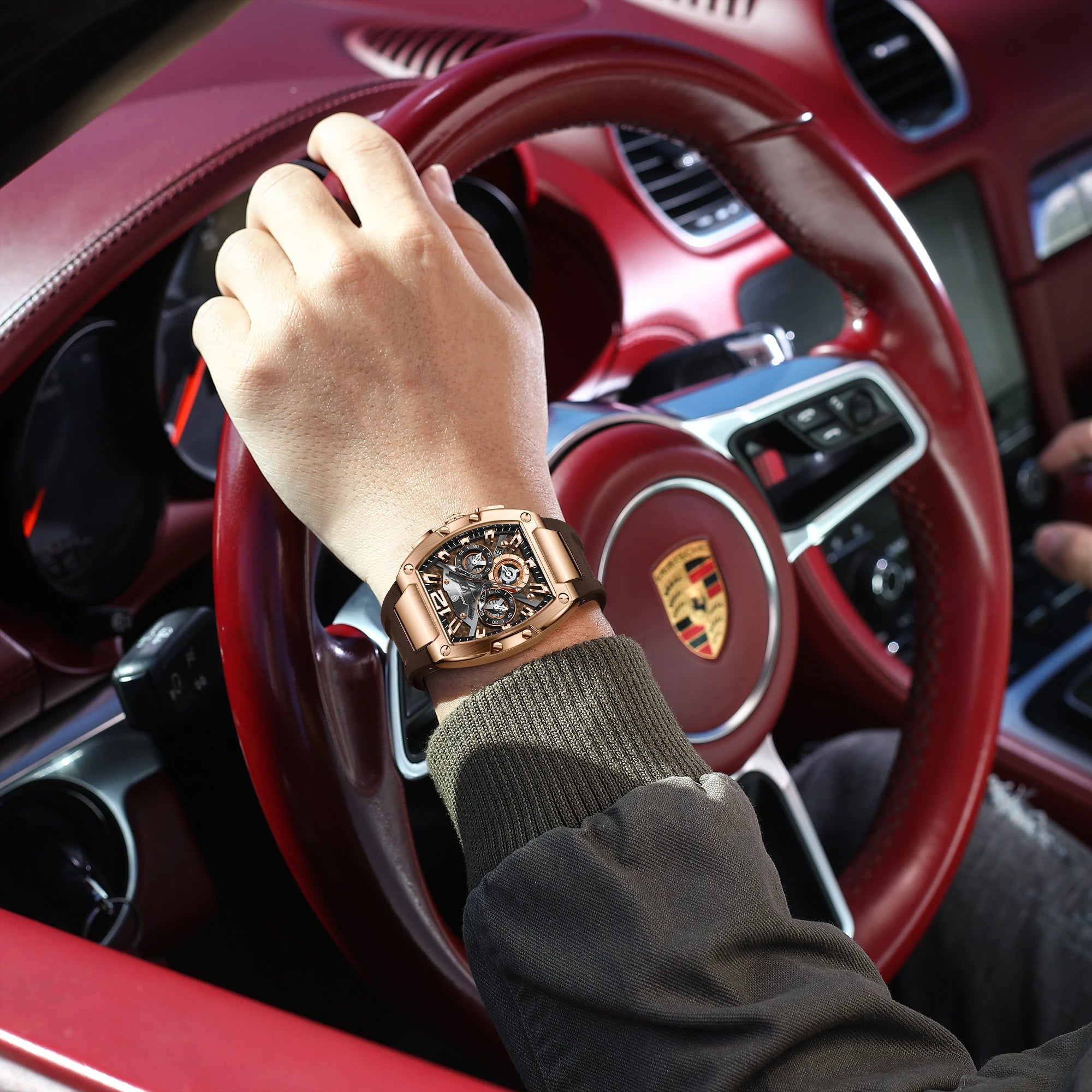 POEDAGAR Fashion Military Men's Watches Luminous Waterproof Date Sports Male Clock Chronograph Silicone Quartz Luxury Wristwatch
