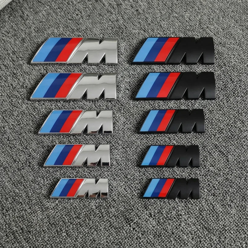 BMW M Tri-Color Emblem Badge for 1/3/5/7 Series X1 X3 X5 X6 Waterproof Fender & Trunk 3D Logo Sticker M Sport Car Accessories