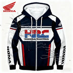 2026 New Autumn and Winter Fashion Design Motorcycle Suit Honda Racing Enthusiast Outdoor Sports Hooded Jacket Zipper Sweatshirt