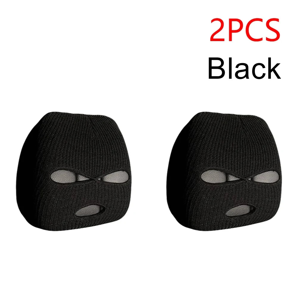Universal Car Headrest Cover Car Seat Face Mask Ski Mask Halloween Christmas Funny Decoration for Tesla BMW Ford Volkswagen Kia