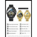 BINBOND Luxury Men Quartz Watches Fashion Concept Decorative Dial Casual Military Sports Wristwatch Waterproof Men's Clock