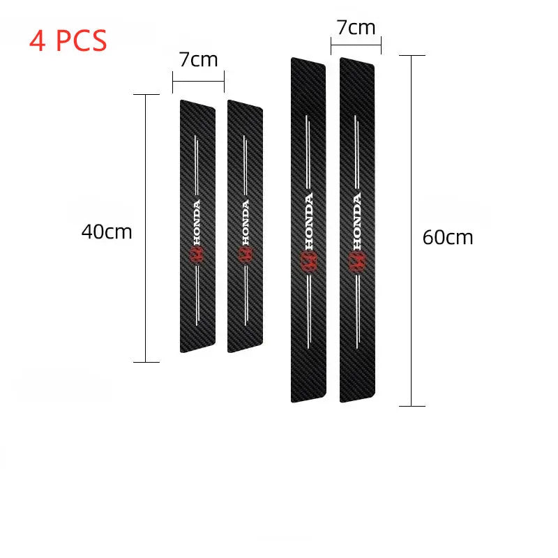 4/5 pcs Car Emblem Threshold Anti Scratch Door Sill Protector For Honda Civic Fit Jazz Accord Pilot CRV Odyssey Passport City
