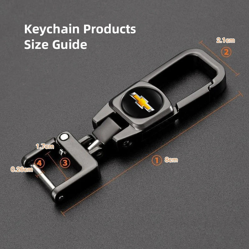 Metal Keychain Car Logo Keyring Pendant Auto Accessories For Chevrolet Cruze Onix Tracker Aveo Bolt Captiva Equinox Spark Tahoe