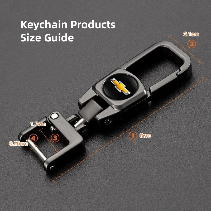 Metal Keychain Car Logo Keyring Pendant Auto Accessories For Chevrolet Cruze Onix Tracker Aveo Bolt Captiva Equinox Spark Tahoe