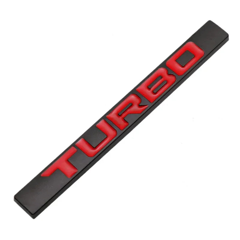 3D Metal Turbo Logo Car Rear Trunk Emblem Badge Sticker Accessories For Audi Volkswagen Ford Nissan Toyota Honda Jeep Volvo Opel