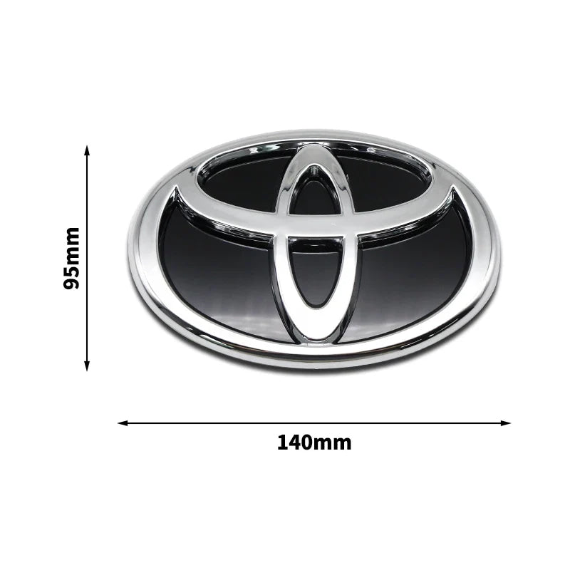 3D Car Logo Modified Car Logo Badges Front And Rear Logo Silver For Toyota Hybrid Series Prado Highlander Camry Corolla Styling
