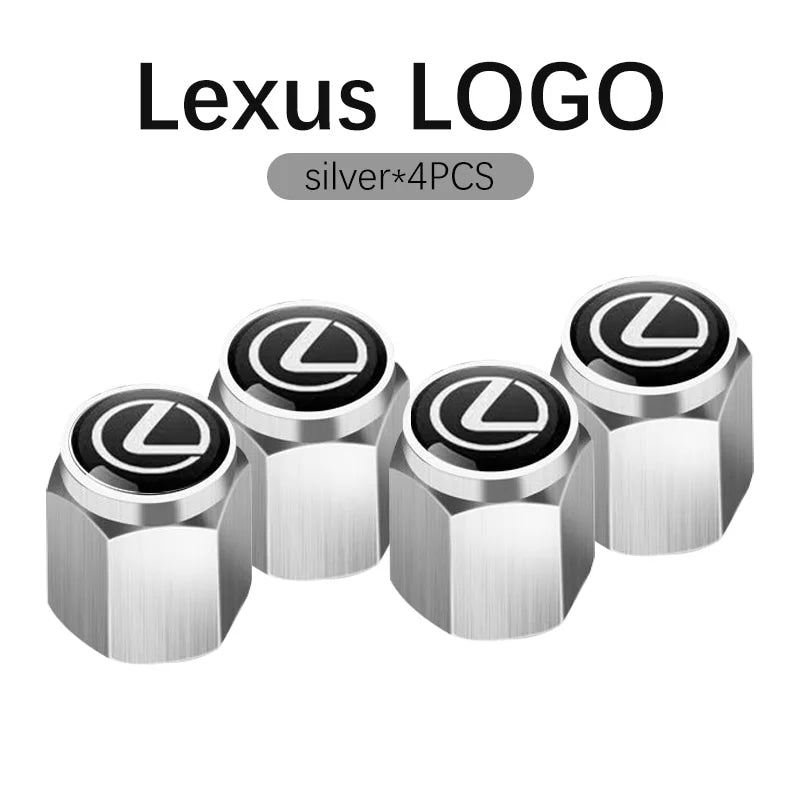 Car Wheel Tire Valve Cap For Lexus ES RX GX ES250 ES300 ES350 RX300 LX450 LX470 LX570 RCF RC350 Rim Stem Dust-proof Covers