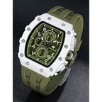TSAR BOMBA Watch for Men Luxury Brand Tonneau Design Waterproof Clock Stainless Steel Wristwatch Fashion Rectangle Mens Watch