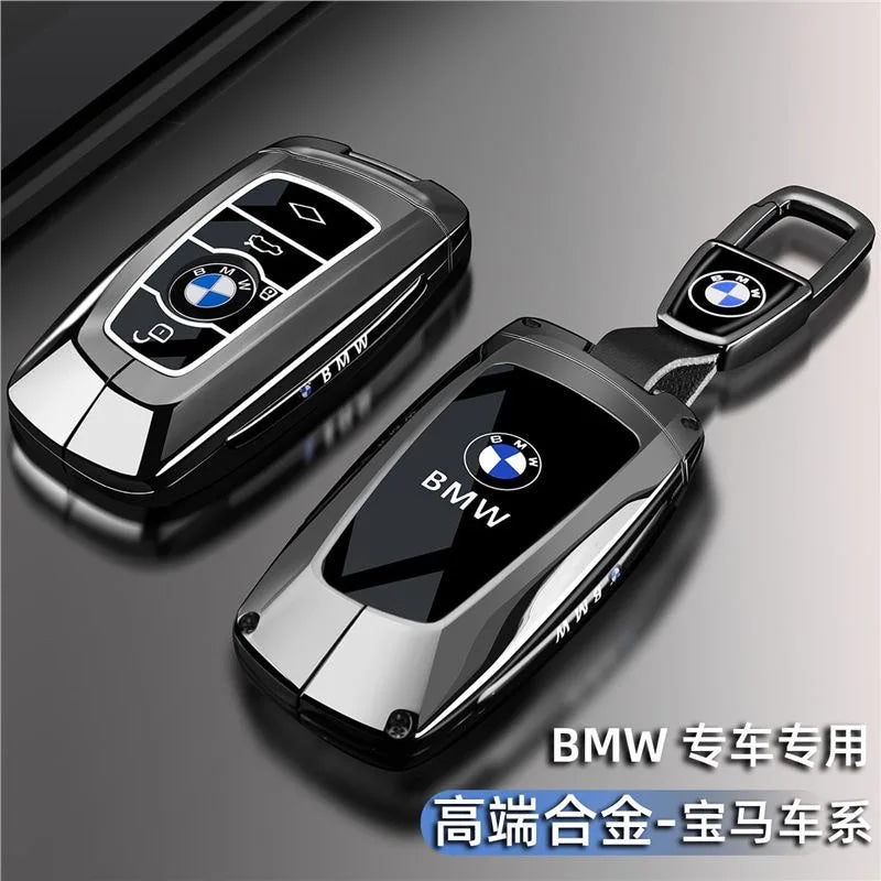 Alloy Metal Car Remote Key Case Cover Car Holder Shell Bag Fob For BMW F30 F20 F02 M3 M5 F10 F18 F22 F01 X3 X4 F06 Accessories
