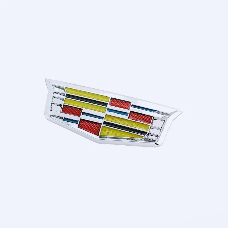 6.3cm 9.2cm Metal Alloy Car Trunk Emblem Side Body Sticker C-Pillar Label Window Badge Decoration for Cadillac XT5 ATSL XTS SRX