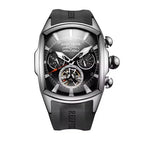 Reef Tiger 316L Stainless Steel Wine Barrel Automatic Watch Fashion Mulitfunction Tourbillon Mechanical Watches for Men RGA3069
