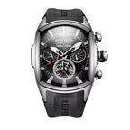 Reef Tiger 316L Stainless Steel Wine Barrel Automatic Watch Fashion Mulitfunction Tourbillon Mechanical Watches for Men RGA3069