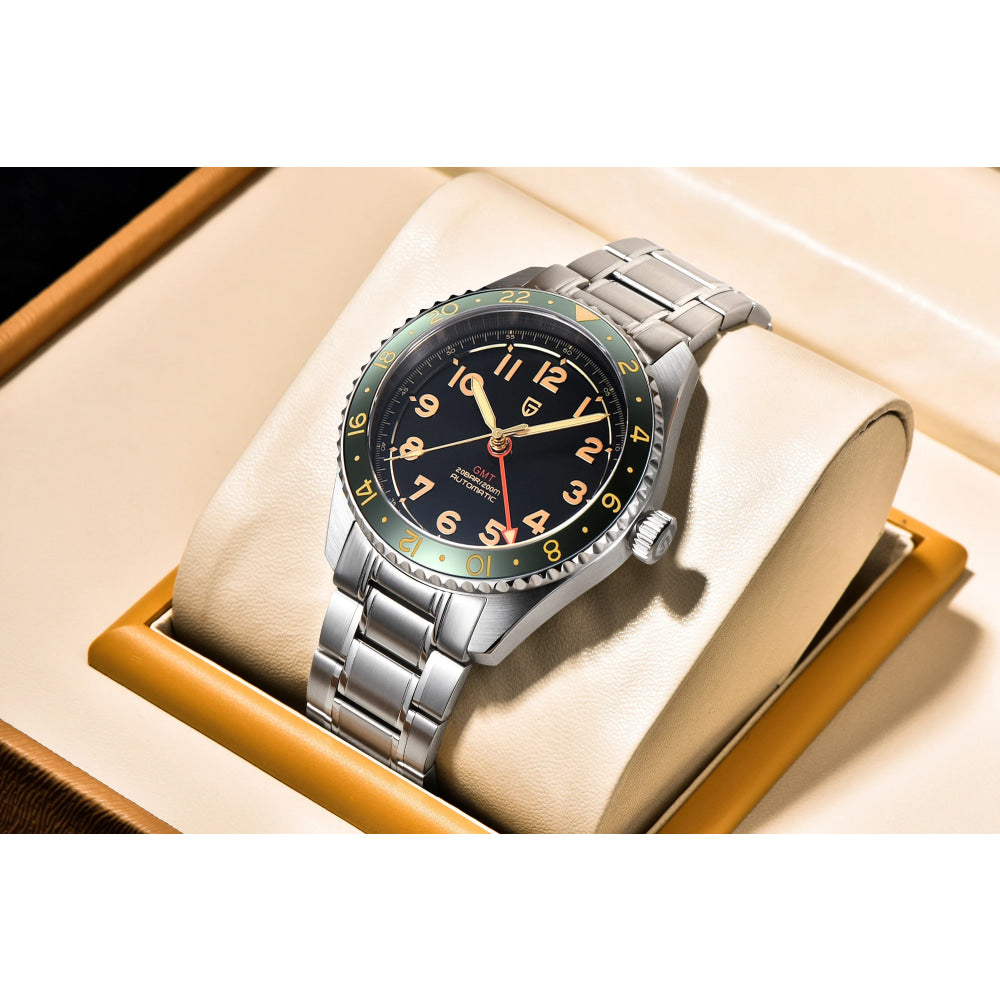 PAGANI DESIGN PD1784 Men’s GMT Automatic Mechanical Watch DG5833 Stainless Steel Sapphire Crystal Waterproof Local Delivery