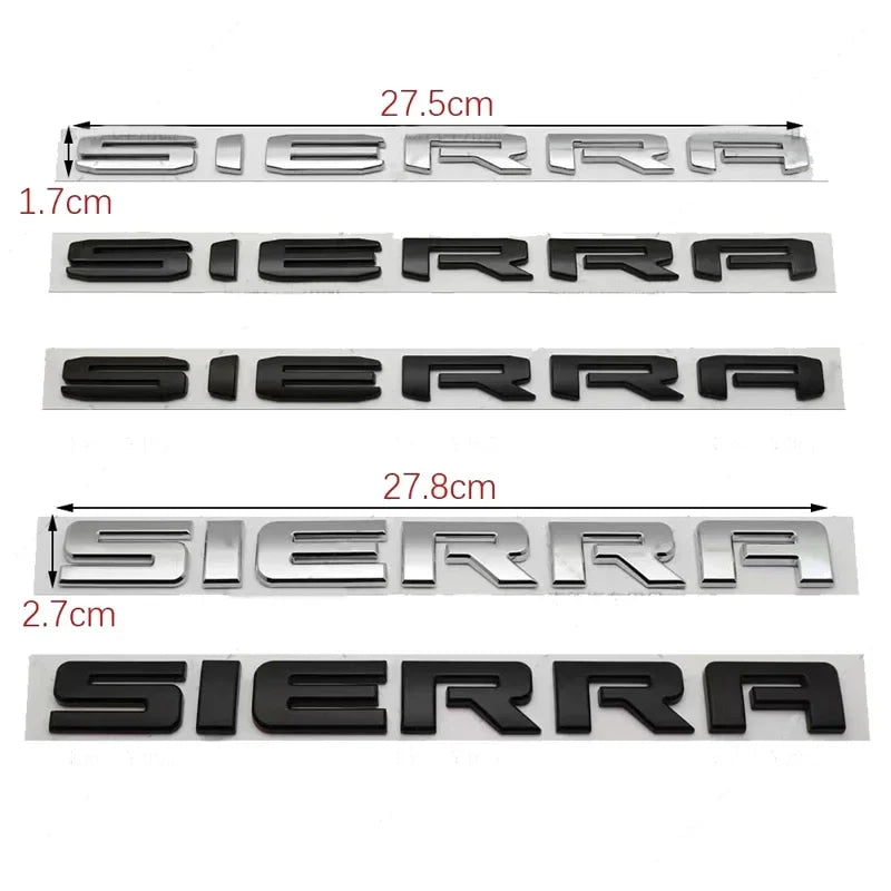 1PCS ABS Sierra sticker for GMC rear compartment car  sticker emblem