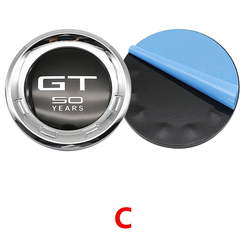 150mm Car Rear Trunk Emblem For Ford Mustang Tire Style ABS Badge 5.0 Roush Shelby GT500 Cobra Laguna Auto Tuning Accessories