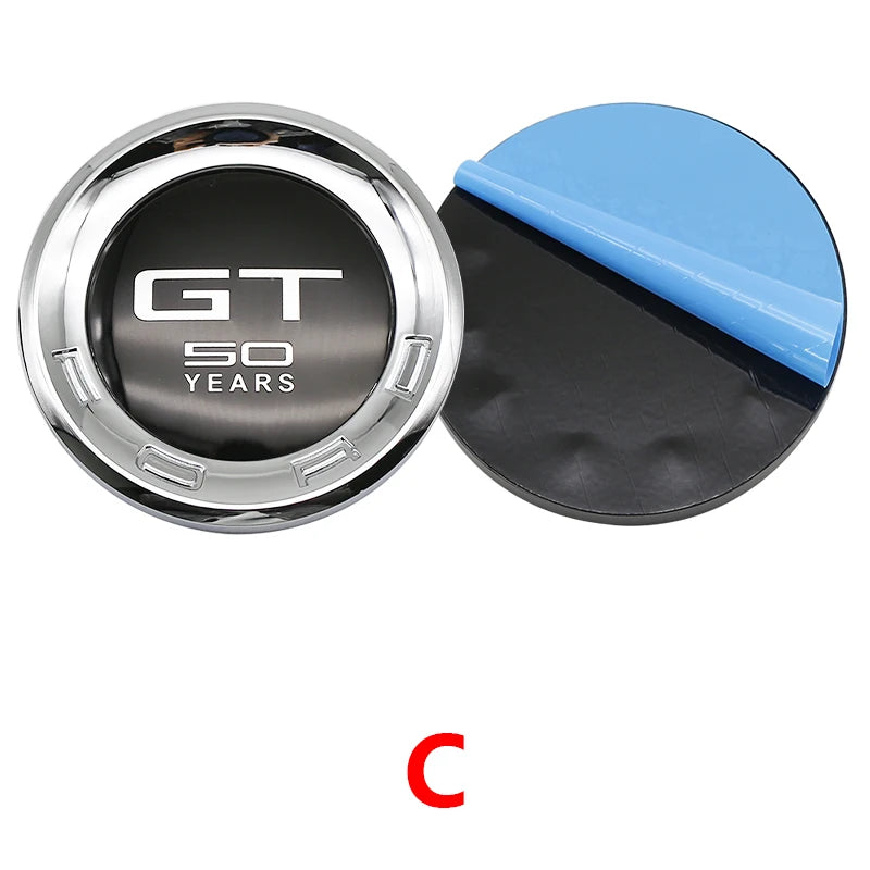 150mm Car Rear Trunk Emblem For Ford Mustang Tire Style ABS Badge 5.0 Roush Shelby GT500 Cobra Laguna Auto Tuning Accessories