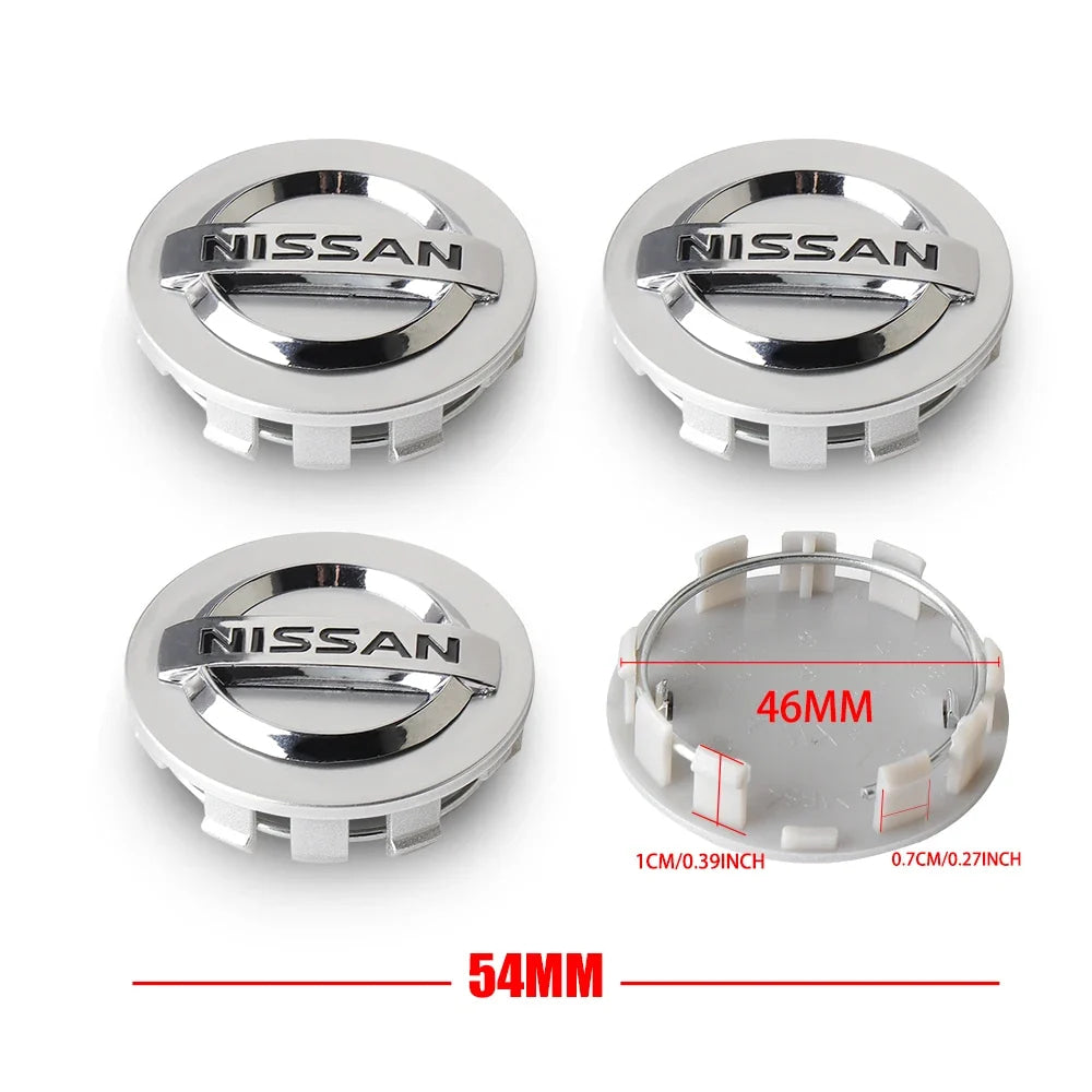 4pcs 54/60MM Car Styling Wheel Center Cap Hub Covers Badge Accessories For Nissan Nismo GTR Qashqai Almera Teana V36 Sylphy Note