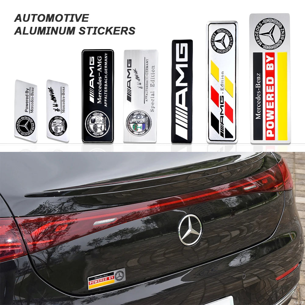 3D Aluminum Car Side Body Trunk Emblem Decoration Sticker For Mercedes Benz AMG Class GLK GLA CLA GLB W108 W447 W204 W205 Fortwo