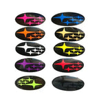 2Pcs Acrylic Car Front Rear Logo Emblem Sticker For Subaru STI XV Impreza BRZ WRX Legacy Outback Auto Hood Trunk Badge Cover