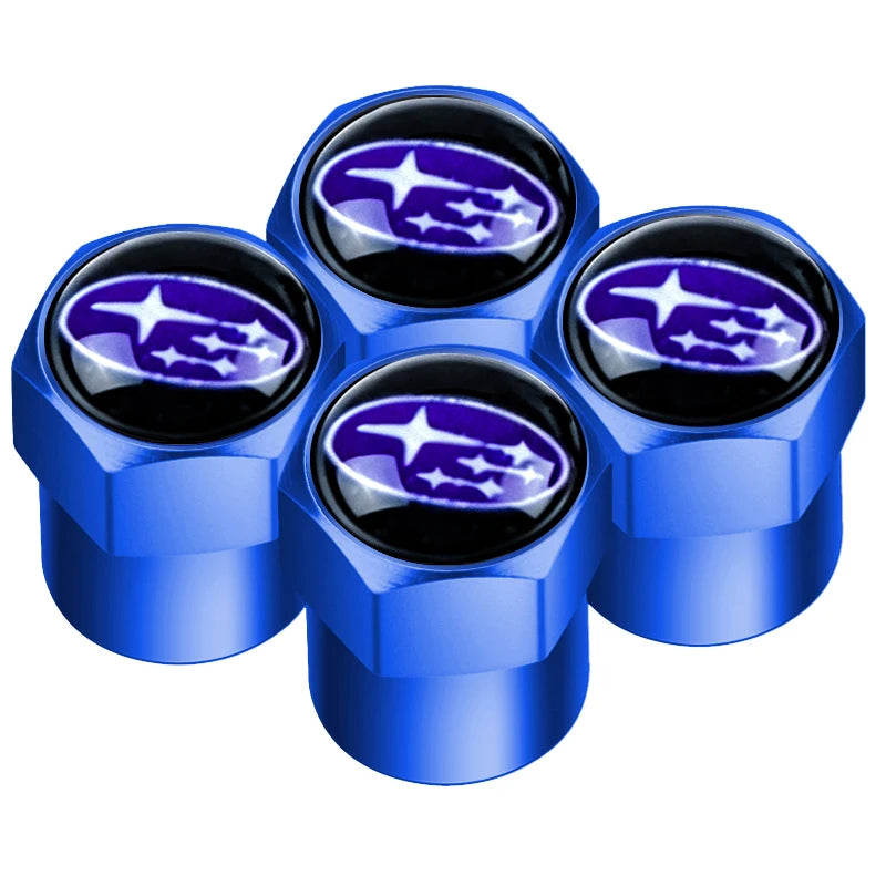 wheel tire Valve Cap Car+accessories Alloy For Subaru WRX STI Tribeca Crosstrek XV Forester BRZ Impreza Smart Outback stickers
