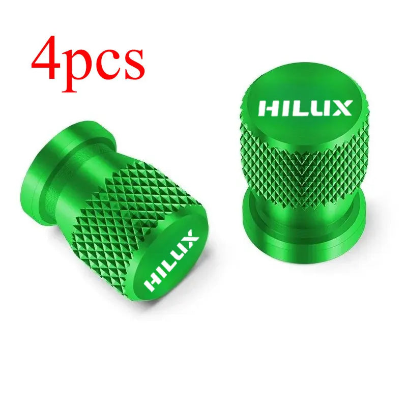 4pcs For TOYOTA HILUX Car Wheel Tire Valve Caps Tyre Stem Covers Airdust Waterproof Accessories